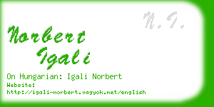 norbert igali business card